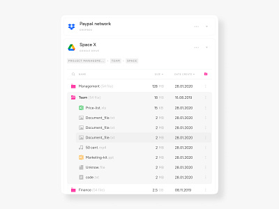 File Manager dashboard design file form manager ui ux