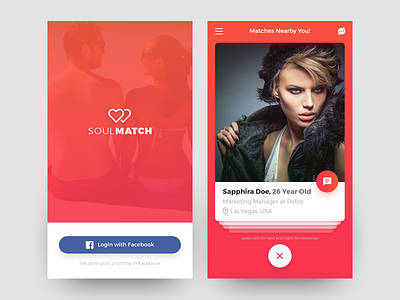 SoulMatch Dating App android dating ios love mobile mobileapp profile ui ux