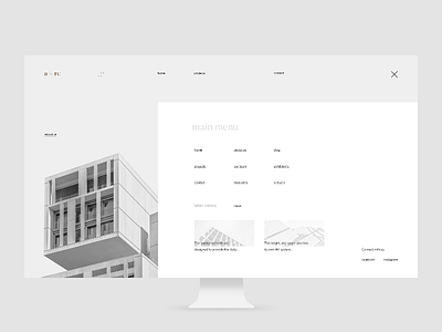 Arc Main Menu behance concept design desktop layout ui ux web website