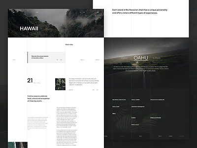 Hawaii Landing Page behance design desktop landing landing page layout typography ui ux web website