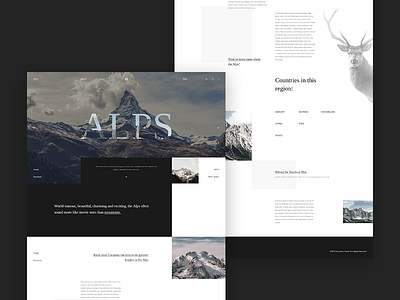 Alps - landing page behance concept design desktop landing page typography ui ux web website