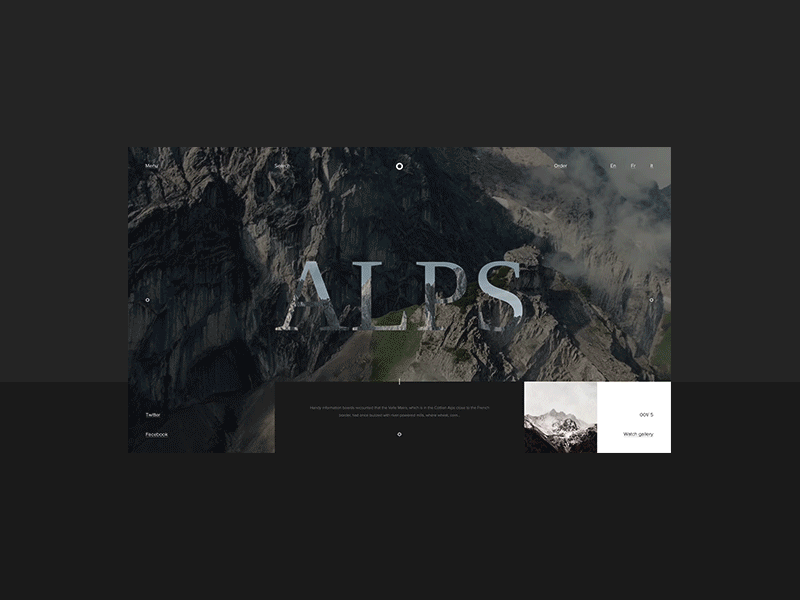 Alps - scroll animation animation behance concept design desktop gif landing page layout ui ux web website