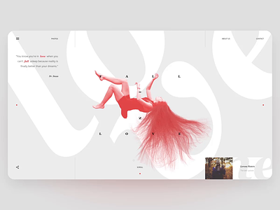 Fall in Love - scrolling animation animation concept desktop layout motion scroll typography ui ux web