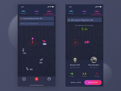 Booking taxi app iphone x map navigation ride route taxi tracking uber ui ux