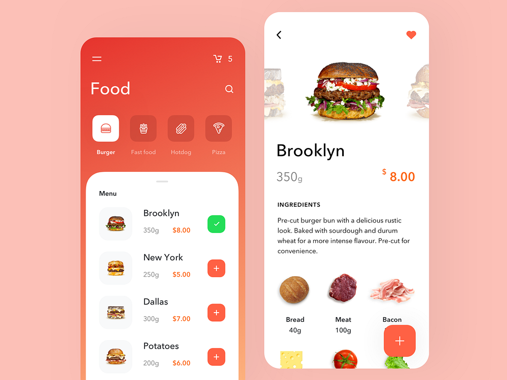 Delivery food by Yev Ledenov on Dribbble