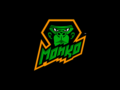 Monko concept design dribbble esport football free invite logo mascot monkey sport team