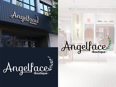 Angelface Boutique Logo branding design fashion graphic design logo shop