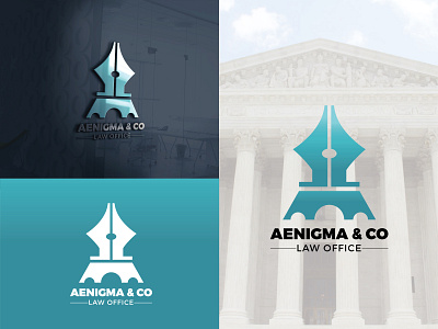 Aenigma & CO Law Office Logo branding design graphic design law logo