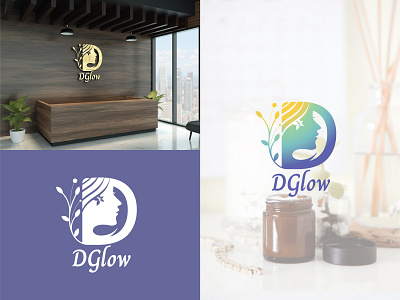 Dglow Logo branding design graphic design logo skincare