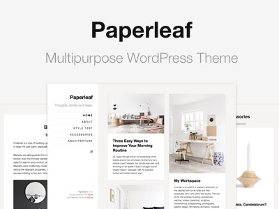 Paperleaf - Multipurpose WordPress Theme clean minimal minimalism simple theme wordpress