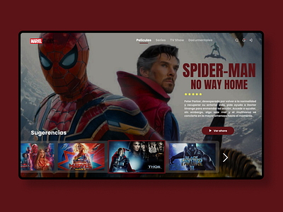 Landing Page aplicacion aplicaciones aplication app apps design landingpage marvel spiderman ui ux ux ui uxuidesign web website