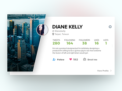 User Profile ui user profile ux