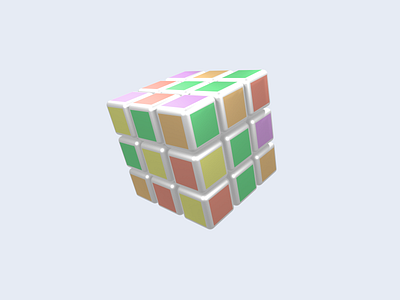 3D Modeling Rubik 3d 3d modeling asset 3d branding design graphic design illustration logo minimalist vector