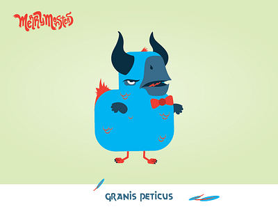 Granis Peticus bird christmas grumpy holiday illustration merrymonsters monster pet project