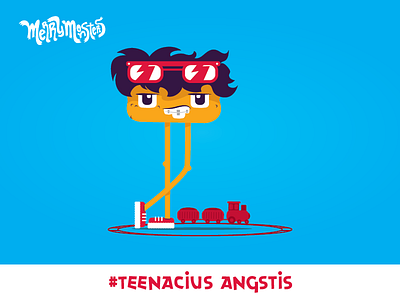 #Teenacius Angstis angst braces christmas glasses holiday illustration merrymonsters monster teenager unimpressed