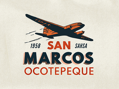 Visit San Marcos Ocotepeque affinity design designer history honduras illustration old retro texture typography vector vintage