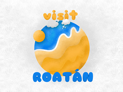 Beach world "visit Roatán, Honduras" 2d affinity beach beautiful circle colors design designer graphic design illustration texture vector world