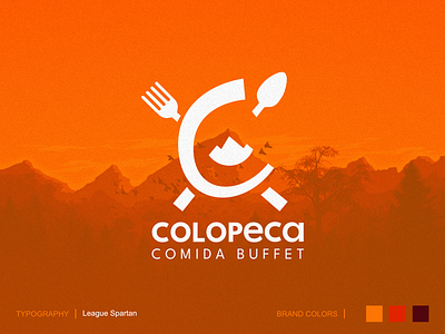 Colopeca fast food affinity brand branding design designer fast food honduras love mountain orange restaurant vector