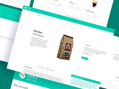 webshop coffe landing page