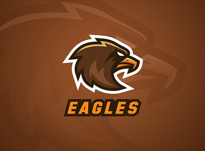 mascot logo eagles branding brown design eagle graphic design honduras logo mascot sport team vector