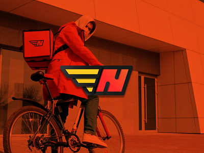 Identity for delivery affinity bike branding delivery design eco fast food graphic design green honduras identity logo red vector yellow