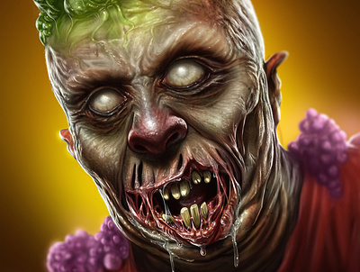 What's in your head? Zombie character design concept art digital painting illustration