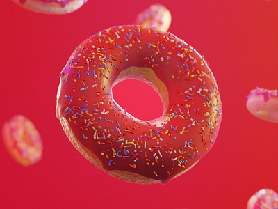 Donut 3d 3d art blender3d concept art design game gameart icon illustration