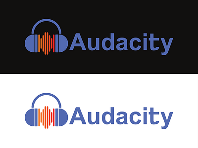 Audacity Logo Redesign app art audacity branding design flat graphic design icon illustration illustrator logo logo design minimal vector
