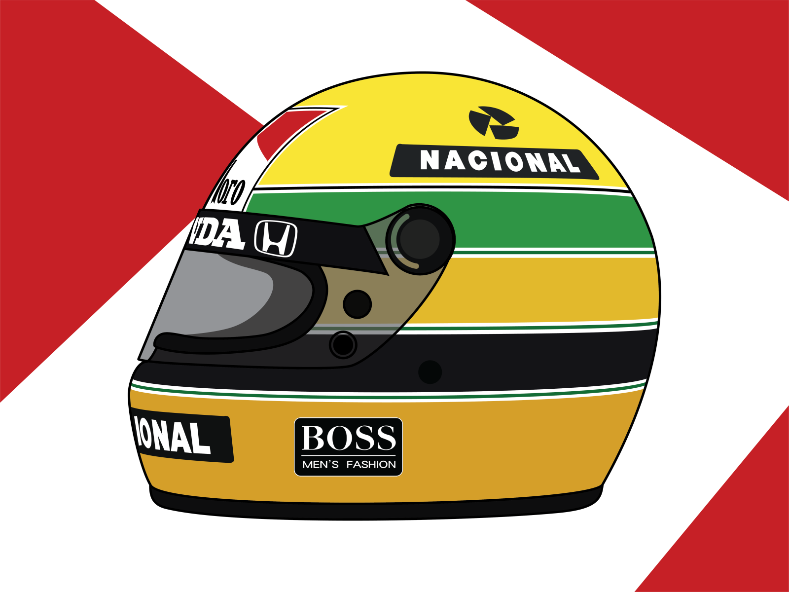 Ayrton Senna Helmet by Kosta Kop on Dribbble