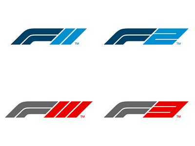 Formula 2 and Formula 3 Logo Redesigns art branding design flat graphic design illustration logo ui vector