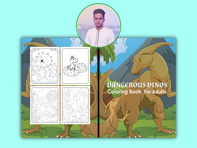 Dangaraous Dinos Coloring Book activity book airplane coloring book dangaraous dinos coloring book graphic design illustration vector