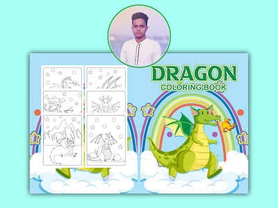 Dragon Coloring Book activity book book design coloring book design dragon coloring book graphic design illustration