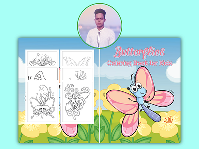 Butterflies Coloring Book activity book branding butterflies coloring book coloring book design graphic design illustration ui vector