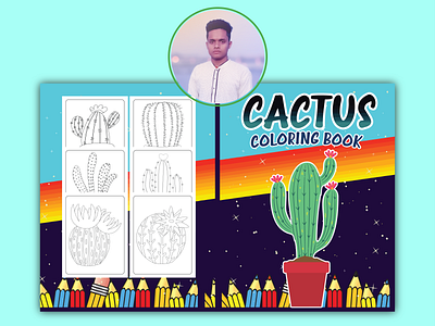 Cactus Coloring Book activity book branding cactus coloring book coloring book design graphic design illustration ui vector