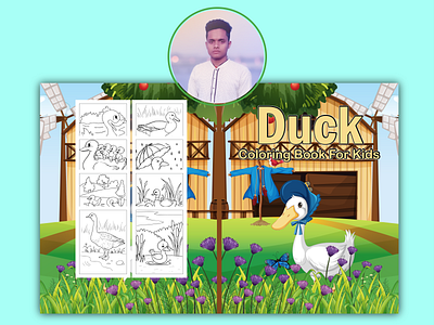 Duck Coloring Book activity book branding coloring book design duck coloring book graphic design illustration ui