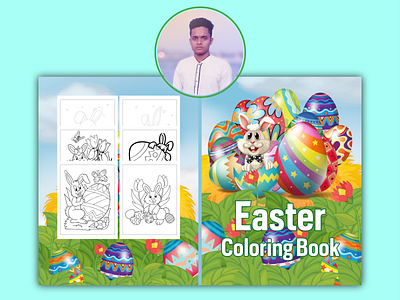 Easter Coloring Book activity book branding coloring book design easter coloring book graphic design illustration ui vector