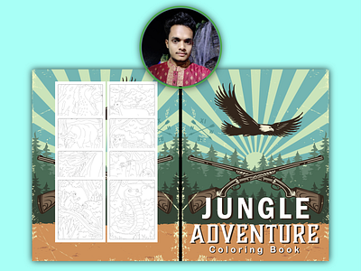 Jungle Adventures Coloring Book activity book branding coloring book design graphic design illustration jungle adventures coloring boo ui vector