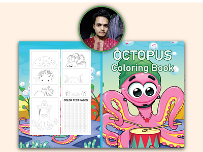 Octopus Coloring Book activity book branding coloring book design graphic design illustration octopus coloring book ui vector