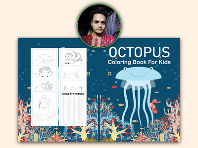 Octopus Coloring Book activity book branding coloring book design graphic design illustration octopus coloring book ui vector