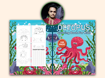 Octopus Coloring Book activity book branding coloring book design graphic design illustration logo octopus coloring book ui ux vector