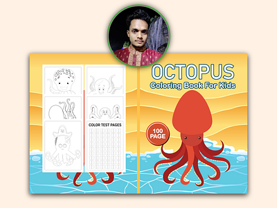 Octopus Coloring Book activity book branding coloring book design graphic design illustration octopus coloring book ui vector