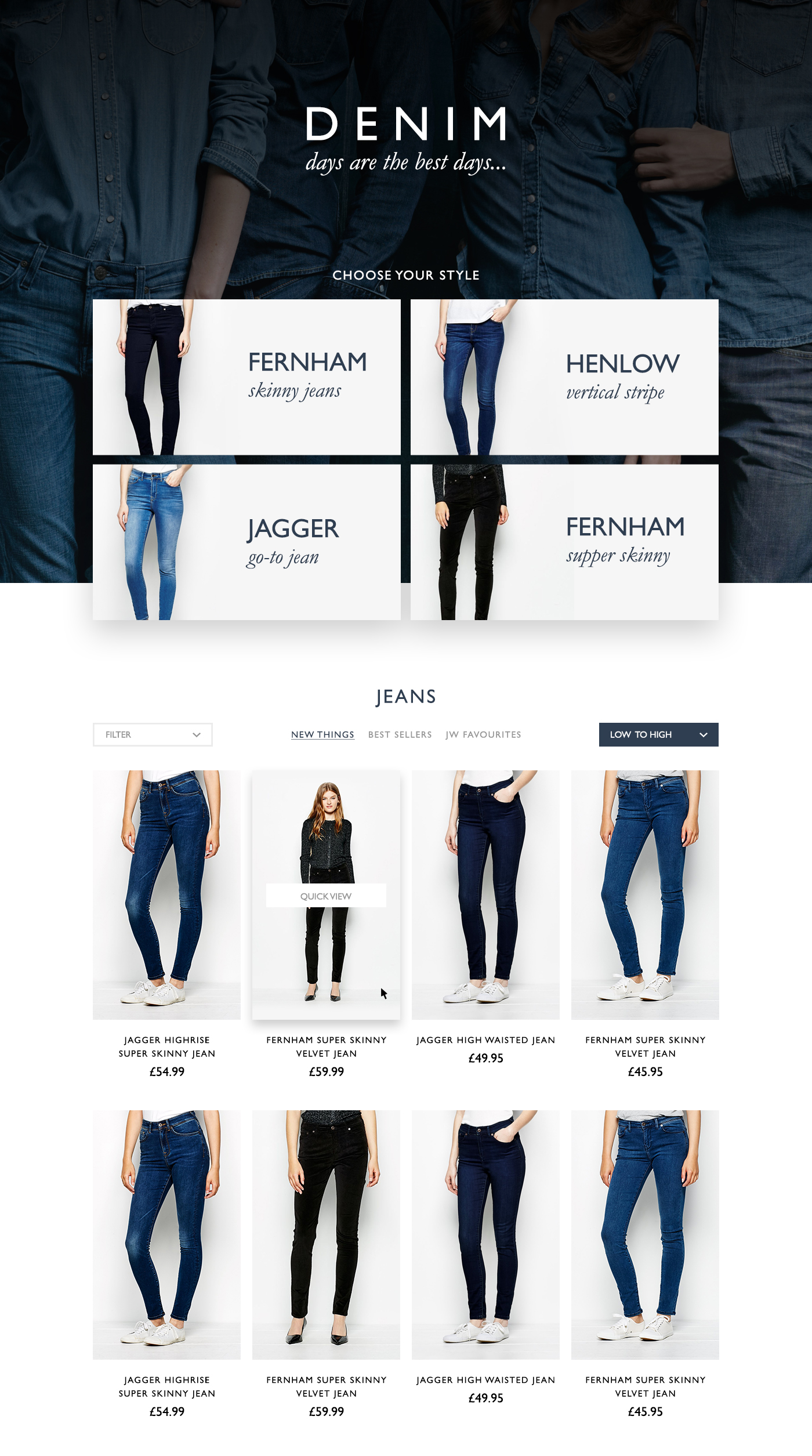 Website Design for a denim brand by Martina Manca | Contra