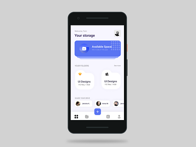 Cloud Storage App android app design design graphic design inspiration ui ux