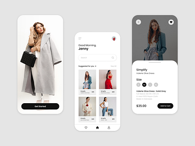 Fashion E-commerce App app clothing cloths ecommerce fashion fashion ecommerce figma mobile app shopping ui ui designer ui ux women