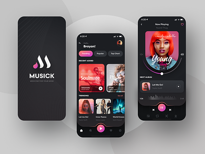 Music UI agency animation app branding cuberto dark design galaxyweblinks icon illustration logo music app pause play playlist studio ui ux vector volume