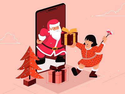 Merry Christmas animation app birthday branding celebration christmas cuber design gift graphic design icon illustration jesus logo santa thanks ui ui8 ux vector