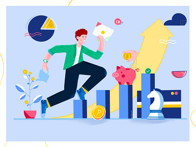 Investment & Finance Design animation app art branding crypto cuberto design dollar finance growth icon illustration invesment logo money stock ui ui8 ux vector