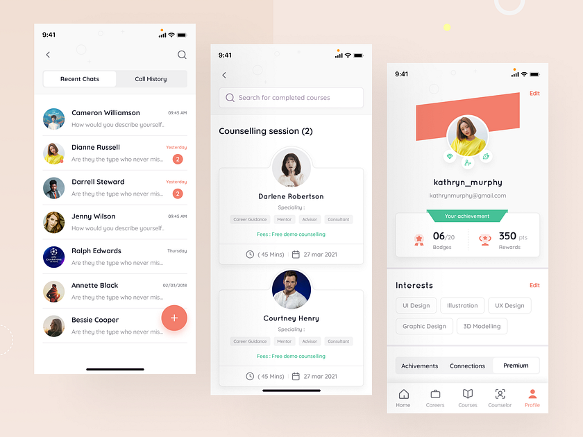 Career Guidance App by Galaxy UX Studio on Dribbble