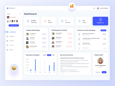 HR management dashboard 3d animation app branding cuberto dashboard design galaxy graphic design halolab icon illustration kit8 landing page logo motion graphics ui ui8 ux vector