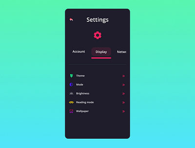 DailyUI 007 dailyui settings ui